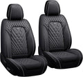 LPDK Fit for Kia Sportage Car Seat Covers Front Set 2pcs with Waterproof Leather,Lumbar Muscle Pain Healing Function,Airbag Compatible Automotive Breathable Seat Protectors(Black)