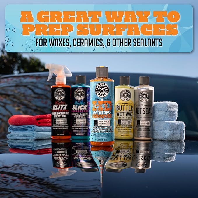 Chemical Guys Heavy Duty Water Spot Remover Gel for Paint, Glass, and Metal - Mineral and Water Spot Remover for Cars, Trucks, Motorcycles, RVs & More - 16 oz