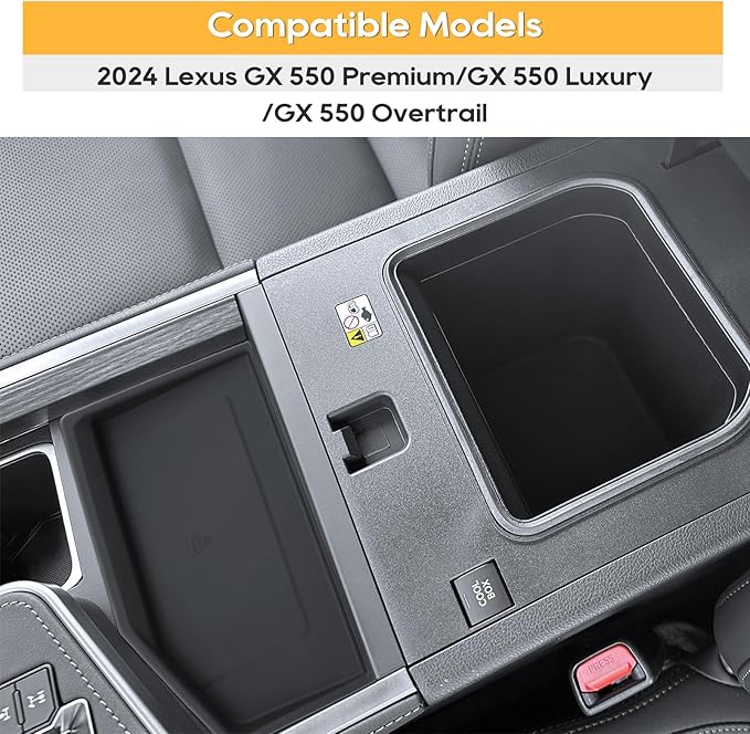 GX 550 Silicone Pad Center Console Wireless Charging Pad Mat for 2024 2025 GX 550 Non-Slip Pad GX550 Liner 2024 2025 GX 550 Accessories GX 550 Center Console Liner[Not for Cool Box Model]