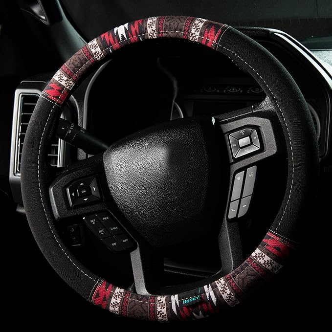 Hooey Universal Fit Steering Wheel Cover for Car, Truck, and SUV, Durable Steering Wheel Protection, American West (Multi/Clay)