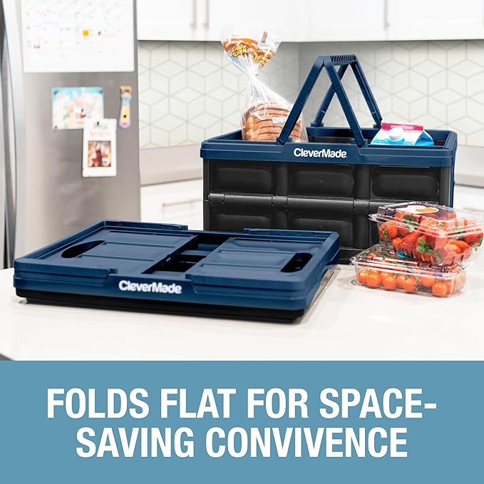 CleverMade Collapsible Basket (100% Recycled) - 32L - Ocean