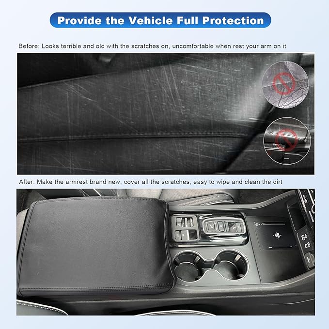 CDEFG Center Console Cover for 2023 2024 2025 Honda Pilot/2024-2026 Honda Ridgeline Passport Armrest Cover Center Console Pad Arm Rest Cushion Pilot 2025 Hybrid Accessories