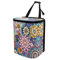 DISNIMO Boho Floral Car Trash Can Easy-to-Install Car Accessory Interior, Leak-Proof Car Garbage Can Bin Organizer Storage Bag for The Back Seat of Any Cars, Sedans, SUVs & Trucks