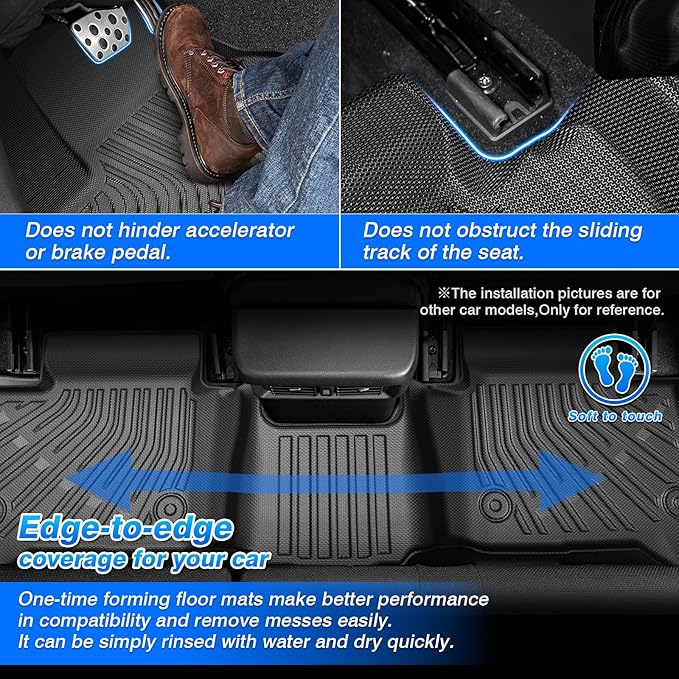 Cartist Floor Mats for Toyota 4Runner 5 Seats 2025 2026 (Not fit Hybrid/EV) All Weather Floor Mat for 4Runner Accessories 6th gen Front & Rear Car Mats Heavy Duty TPE Carpet Protection