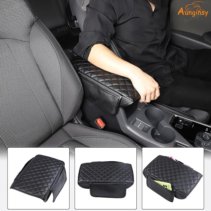 Upgrade Center Console Armrest Protector Cover Compatible with 2024 Subaru Crosstrek & Impreza 2024 Central Armrest Seat Storage Box Cover Cushion Lid Protector Pad Waterproof Anti-Scratch Accessories