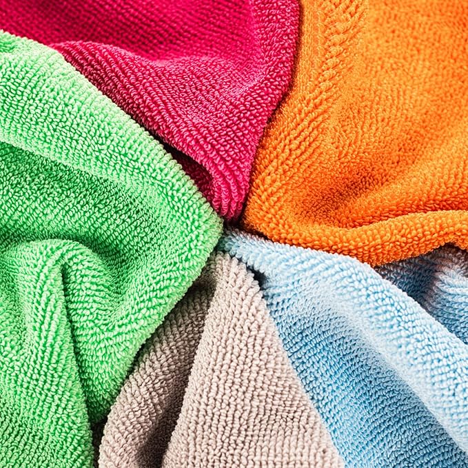 The Rag Company - Premium FTW Microfiber Cleaning Towels for Glass, Windows, Mirrors, Polished Surfaces - Streak-Free, Scratchless, 16" x16”, Green, 3-Pack