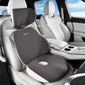 FLORICH Car Seat Cushion & Lumbar Support Pillow & Car Neck Pillow, Ergonomic Memory Foam Driving Seat Cushions for Back & Sciatica Pain Relief, Non-Slip Cushion for Car, Office Chair,Wheelchair-Gray