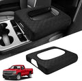 Shademax Center Console Cover for Chevy Silverado&GMC Sierra 2014-2018 Jump Seat Accessories, Armrest Cover Center Console Cushion Pad Leather Arm Rest Protectior (ONLY for Split Bench Seat Console)