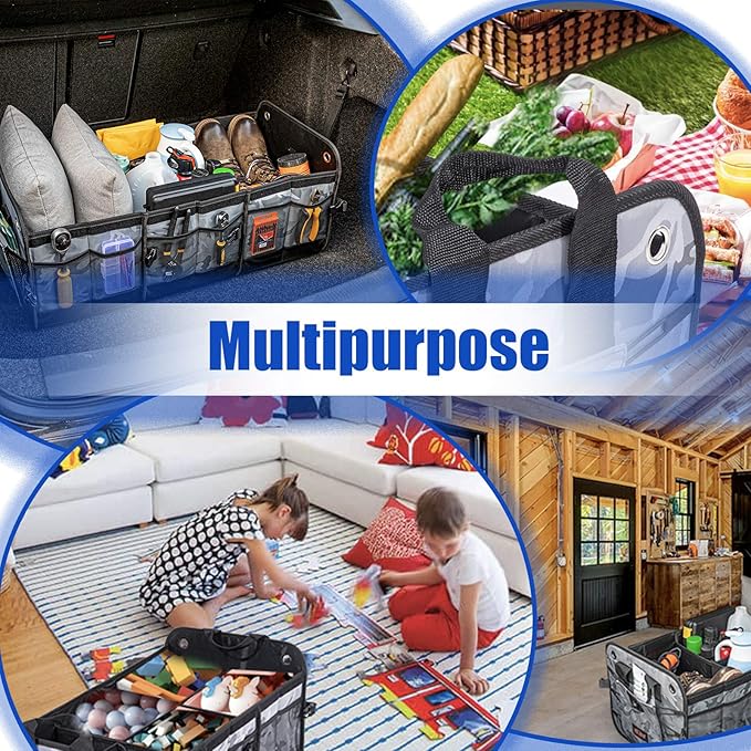 CZC AUTO Car Trunk Organizer Collapsible Cargo Trunk Storage Organizer with 6 Compartments for Car Suv Truck (Camouflage)