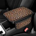 Forala Auto Center Console Pad PU Leather Car Armrest Seat Box Cover Protector Universal Fit (Brown)