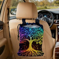 Multicolor Tree Car Garbage Bag, Small Car Trash Bag Hanging Back of Seat,Drawstring Car Trash Bag with Adjustable Buckle,Car Accessories for Camping Travelling