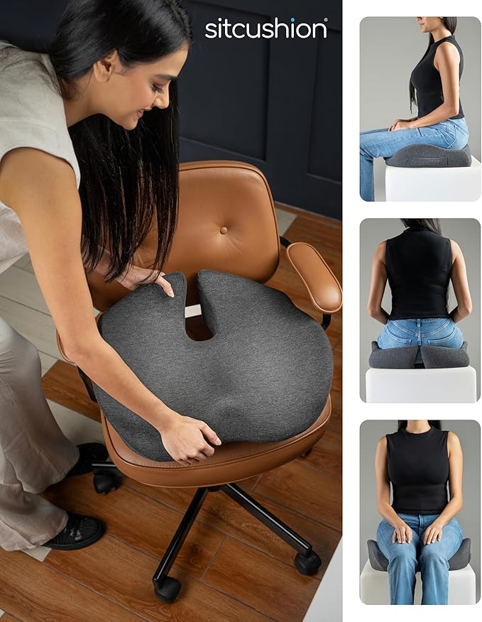 X Large Seat Cushions for Office Chairs, Car & Truck. Ergonomic Gaming Chair Seat Cushion and Sciatica Pain Relief Pillow for Back Pain. Orthopedic Coccyx Cushion for Tailbone Pain Relief (Green)