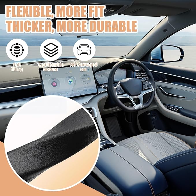 FFKQBH No Drop Seat Guard, Car Seat Gap Filler, Drop seat Gap fillers Between Seat and Console Stop Things from Dropping (Beige)