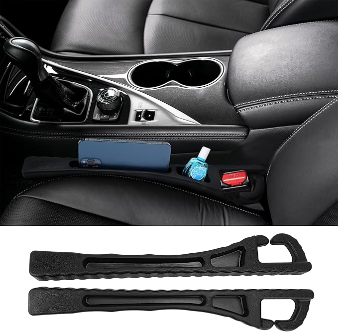 2Pcs Car Seat Side Gap Filler Storage Bag with Phone Holder for BMW 2023 2024 2025 X3 X7 3 5 Series 328i 528i 535i 530i 540i 2013 2014 2015 2016 2017 320i 330i 325i X1 X2 X4 X6 e90 2018-2024 e60 f30