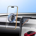 Wigoo for Magsafe Tesla Phone Mount, Magnetic Phone Holders for Tesla Model 3 Y Accessories, 【Strongest Magnet Power, No Glue, Extendable Arm】 Vacuum Car Phone Mount for iPhone 17 16 15 14 13 Series