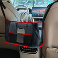 Car Net Pocket Handbag Holder, Purse Holder for Car, Driver Storage Netting Pouch for Handbag Purse, Mesh Vehicle Storage Organizer Between Front Seats Universal for SUV Truck RV (Red)