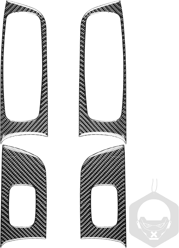 NVCNX Real Premium Carbon Fiber for Chrysler 300 Accessories 2015-2023 2016 2017 2018 2019 2020 2021 2022 S/C/Limited/Touring Door Sides Window Lift Switch Panel Cover Interior Trim Sticker Decal 4PCs