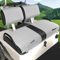 iLSKW Golf Cart Seat Covers for Club Car DS Pre-2000 Seat Cover OEM Front,Breathable Fabric and Leather Front Seat Cover,Full Wrap-Around Design of Club Car DS 1982-2000 Golf Cart Front Seat Cover