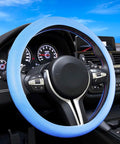 Esewalas Silicone Steering Wheel Cover, Soft Odorless Silicone Leather Texture Steering Cover, Universal 13-15 Inch Car Steering Wheel Protector (Blue)