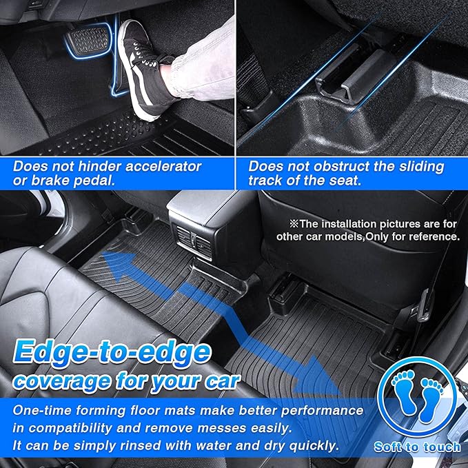 Cartist Custom Fit for Floor Mats Nissan Sentra 2020-2024 2025 2026 All Weather Floor Liner 1st & 2nd Row Carpet Cover TPE Waterproof