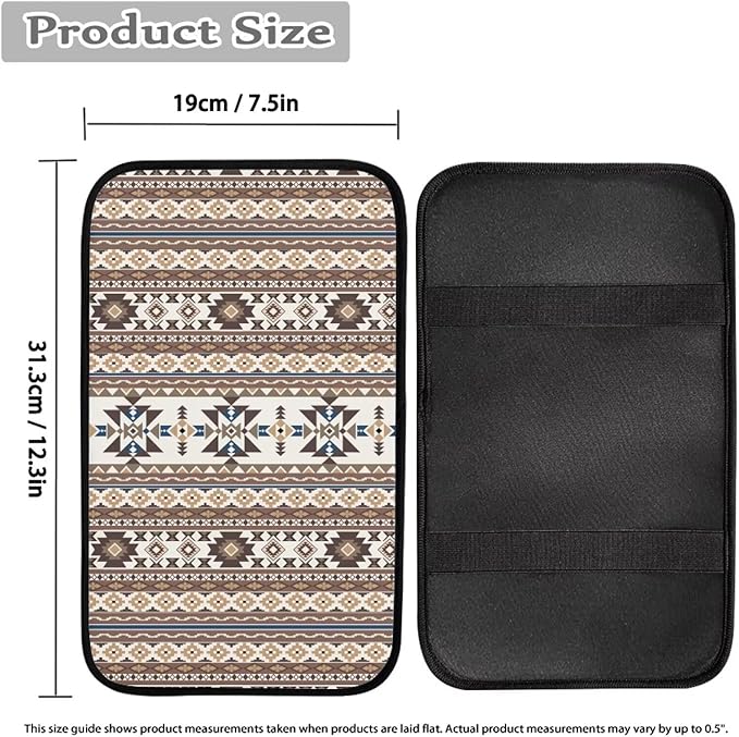 Fashion Aztec Armrest Cover Car Easy to Install Car Center Console Cushion Pad Universal Cars Interior Accessories Cars Arm Rest Cover Fashion Auto Interior