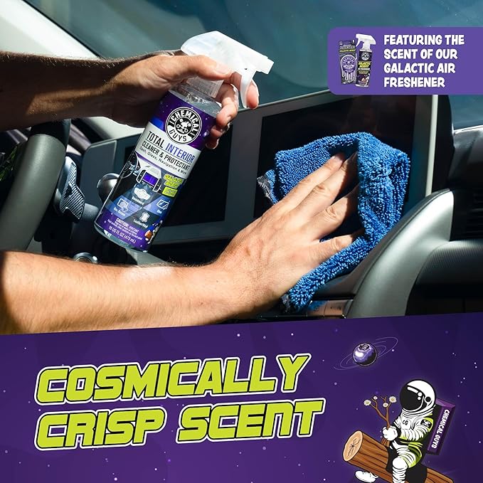 Chemical Guys Total Interior Cleaner & Protectant - 32 oz Galactic Scent All-in-One Car Interior Cleaner for Dash, Seats, Carpet, Glass, Vinyl, Leather, and Plastic - Cleans & Protects Every Surface