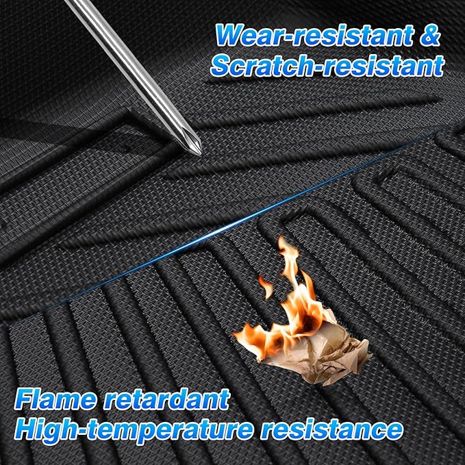 Transit Floor Mats - Car Mats for Ford Transit 150/250/350/350HD 2015-2021, All Weather Floor Mat for Transit Accessories, Heavy Duty Rubber Mats, Car Accessories
