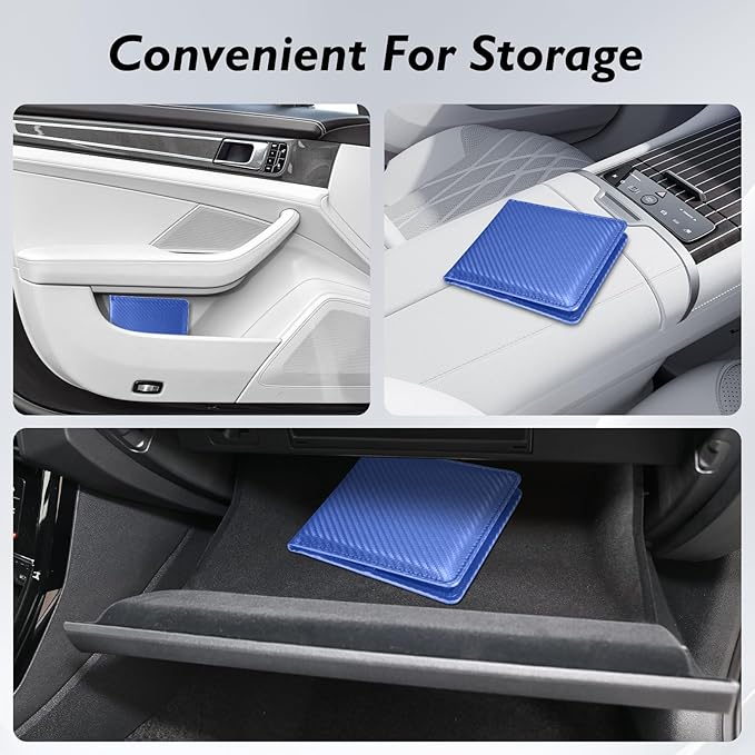 Tavonis Car Registration and Insurance Card Holder，Small Glove Box Organizer for Men and Women，Car and Truck Driver License, Documents, Card Storage Accessories，Blue