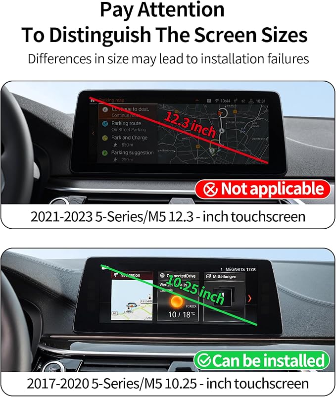 Car Phone Holder for 2017-2020 BMW 5 Series & M5 Accessories 10.25-Inch Screen Fixed Clip, 360° Rotation Phone Mount Compatible with MagSafe, Cell Phone Holder Does Not Affect Air Vent