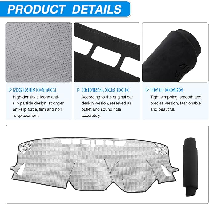 Cartist Dash Cover fits for CrossTrek 2024 2025 2026 Dashboard Cover Mat for Crosstrek Accessories Non-Slip Carpet Sunshield Glare UV Rays Protector