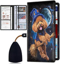Car Registration Holder, Waterproof PU Leather Vehicle Card Document Glove Box Organizer, Women Interior Auto Accessories Case for Cards, Driver License Car Insurance Holder, Cockapoo Dog Pattern