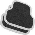 Universal 2pcs Car Floor Mats Rear Seat Non-Slip Sturdy Automotive Foot Mats with White Edge, Wear-Resistant Carpet Liners for SUV Truck Interior Protection