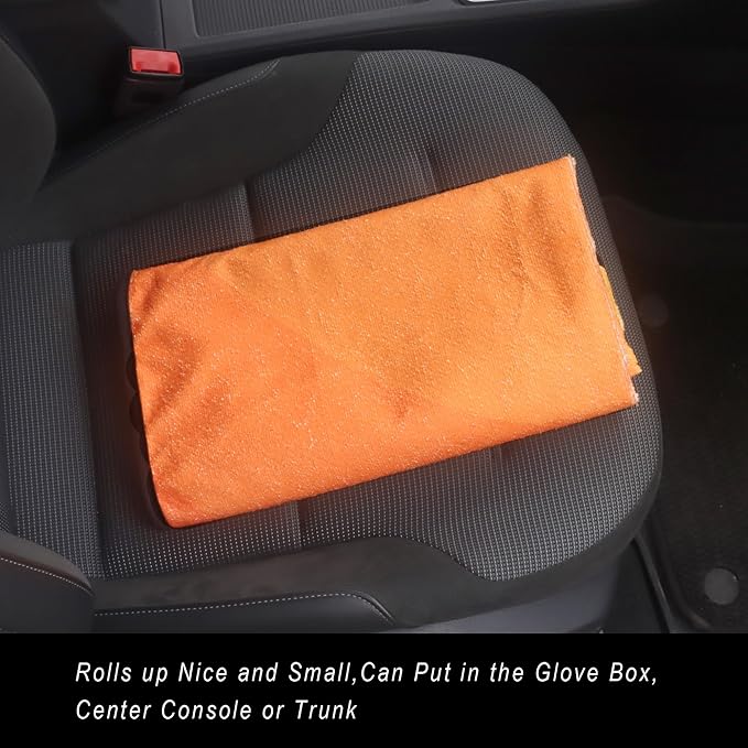 LoyaGour Car Seat Cover Protector Front Seats,for Gym Workout,Running,Swimming,Beach and Hiking,Waterproof Sweat Towel Bucket Seat Covers for Cars SUV Trucks (Orange, 2Pcs)