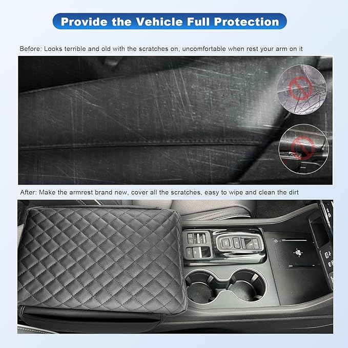 CDEFG for 2026 Honda Passport Center Console Cover for 2026 Honda Passport Accessories Armrest Cover 2026 Passport Middle Console Pad Arm Rest Cushion