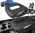 Center Console Armrest Cover for GMC Sierra & Chevy Silverado 2019-2025 Accessories, Middle Console Lid Protector,Arm Rest Cushion with Pockets Storage Bag, (Fits Jump Seat Console Only)