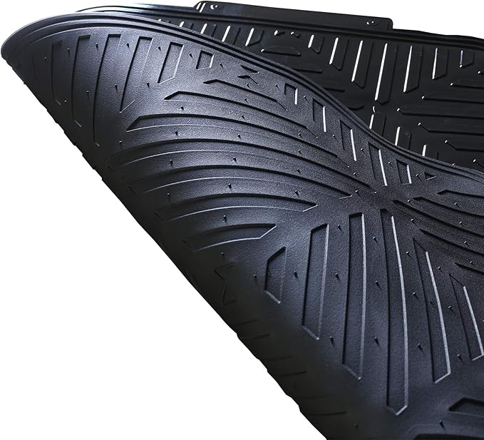 FH Group Automotive Floor Mats - Heavy-Duty Metallic Rubber Floor Mats for Cars, Universal Fit Full Set, Climaproof Floor Mats, Trimmable Floor Mats for Most Sedan, SUV, Truck Floor Mats Black
