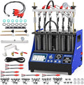 V311 GDI Fuel Injector Cleaner Machine Gasoline Fuel System Injection Cleaning Tester 6-Cylinder Test for EFI/FSI Injectors, Heated Ultrasonic Cleaner Kit with 7 Core Functions for Motorcycle Vehicle