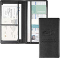 JUSTTOP 1Pack Car Registration and Insurance Holder,Car Document Holder for Cards License with Magnetic Shut,Vehicle Glove Box Car Organizer for Documents, Cards, License(Embossed leather Black)