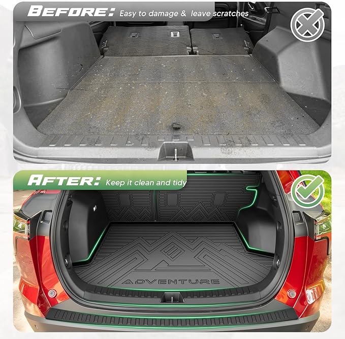 Floor Mats for 2025 2026 Chevrolet Equinox Gas (Not for EV) & GMC Terrain, All Weather Cargo Liner & Door Sill Guards for Chevy Equinox Accessories, Car Accessories