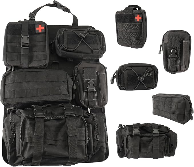Tactical Seat Back Organizer Car Truck Molle Seat Back Panel for Most of Vehicle Storage Bag