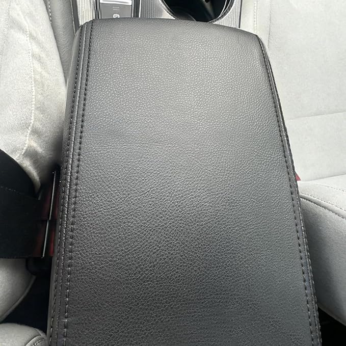 AOMSAZTO Center Console Covers for 2022-2026 Honda Cvic Armrest Covers for Honda Civic Black with Black Stiches