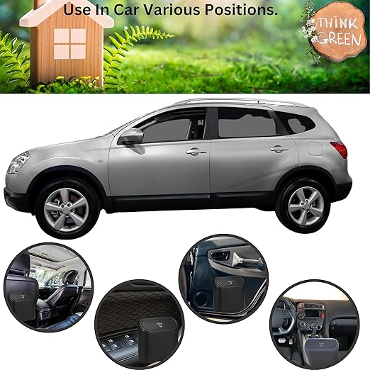 ALTIJARAT INT-Car Bin with 90 Pcs Trash Bag-This Car Trash Can Easy to Hang- Car Bin Tidy is Water-Resistance