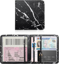 Ziciner Car Registration and Insurance Holder, Auto Card Document Glove Box Organizer with Magnetic Closure, Universal Vehicle Interior Accessories for Cars SUVs (Marble Black-Small)