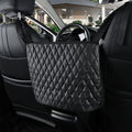 eing Car Organizers And Storage Purse Holder, Large Capacity Car Net Pocket Handbag Holder, Automotive Consoles & Backseat Organizer, Leather Back Seat Bag Between Car Front Seats, Black