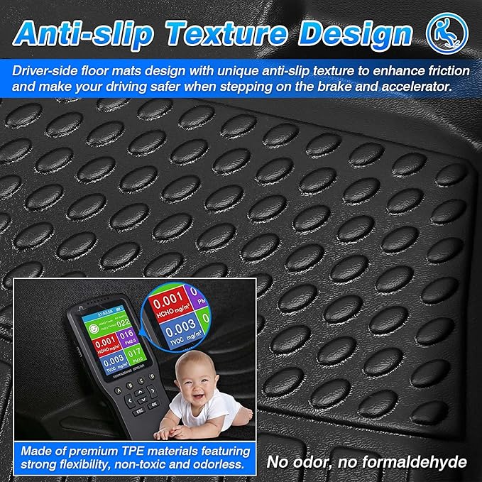 Cartist Compatible with Floor Mats BMW X3 F25 2011-2017 All Weather Floor Mat Carpet Protection TPE Odorless Heavy Duty Floor Liners