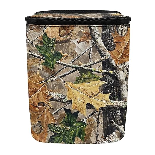 Camo Hunting Car Trash Can Mini Auto Garbage Bin with Lid Lightweight Hanging Car Rubbish Bags for Back Front Seat