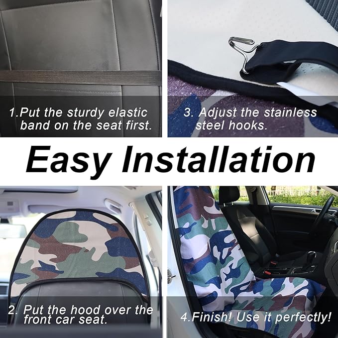nbnhxnff Car Seat Cover (Camouflage, 1pcs Front Seat)