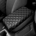 SENSHINE 1.2in Thickness Center Console Cover for Tacoma Accessories 2024 2025 2026 Armrest Cover Leather Armrest Box Lid Protector Cushion Pad with Pockets Interior (Gray Stitch)