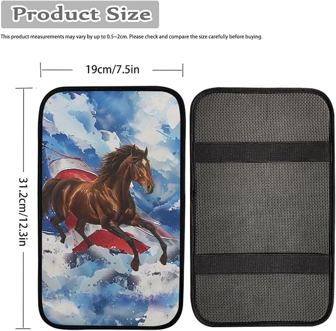 Biyejit Car Center Console Armrest Cushion Cover Pad Car Interior Decor Accessories Universal Fit for Sedan, Truck, SUV