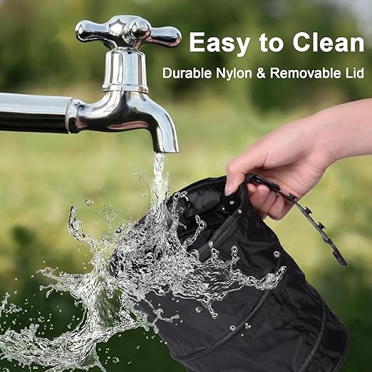 Car Trash Can, Pop up Collapsible Bin with Lid, Small Car Garbage Can for Back Seat Front Seat, Portable Bag with Hanging Hook, Vehicle Truck SUV Trash Bin